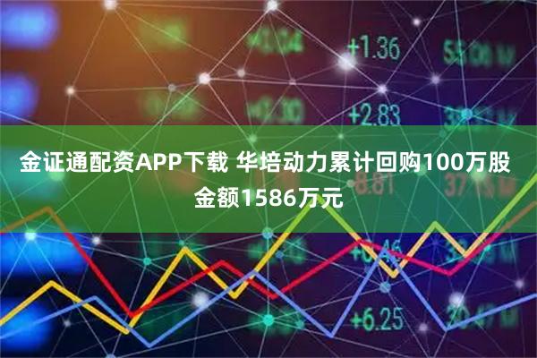 金证通配资APP下载 华培动力累计回购100万股 金额1586万元